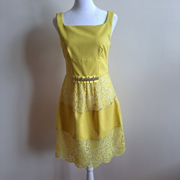 New VDP Italian Summer Yellow Dress - Picture 1 of 16